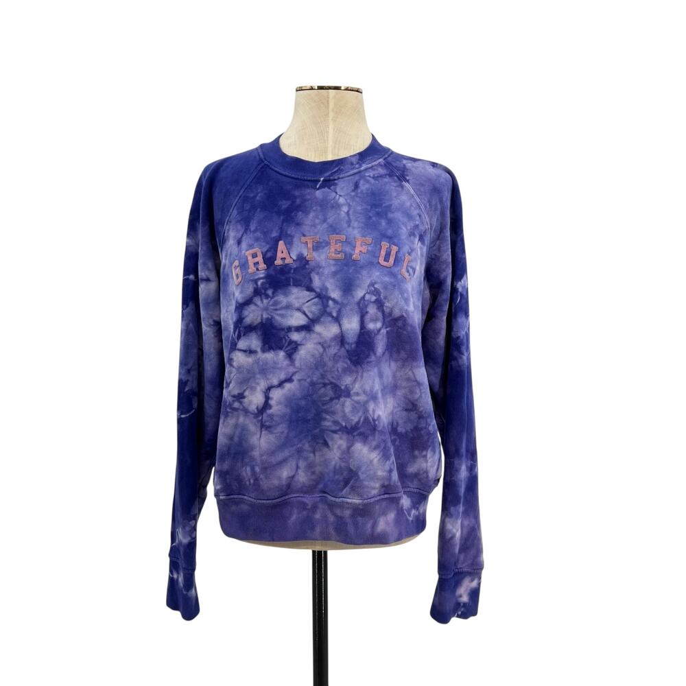 Spiritual Gangster Grateful Tie Dye Sweatshirt Pullover Purple Size Medium